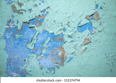 Wall With Grunge Paint Chips