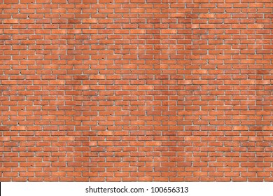 Wall Of A House From A Red Brick. A Background