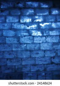 Wall Of Ice With Blue Back-light