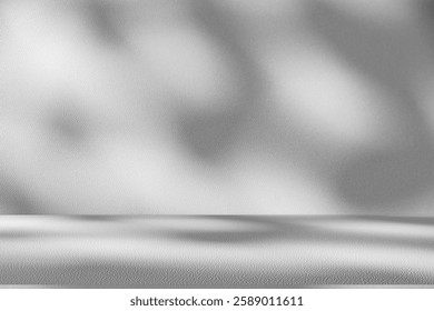 Wall interior background, studio  and backdrops show products.with shadow from window color white and grey. background for text insertion and presentation product 