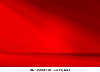 Wall interior background, studio  and backdrops show products. with leaf shadow from window color red and white tone. background for text insertion and presentation of product