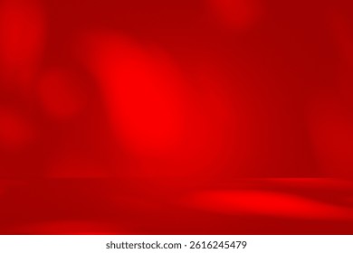 Wall interior background, studio and backdrops show products. with leaf shadow from window color red and white tone. background for text insertion and presentation of product