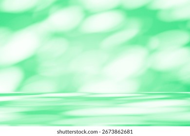 Wall interior background, studio  and backdrops show products. with shadow from window color green and white. background for text insertion and presentation of product 