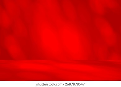 Wall interior background, studio  and backdrops show products. with leaf shadow from window color red and white tone. background for text insertion and presentation of product