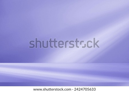 Wall interior background, studio  and backdrops show products.with shadow from window color white and purple. background for text insertion and presentation product 