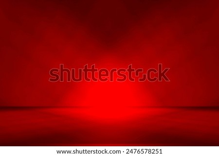 Wall  interior background, studio  and backdrops show products.with shadow from window color red background for text insertion and presentation product 