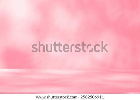 Wall interior background, studio  and backdrops show products.with shadow from window color pink background for text insertion and presentation product 