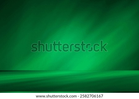 Wall interior background, studio  and backdrops show products. with shadow from window color green and white. background for text insertion and presentation of product 