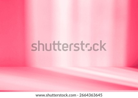 Wall interior background, studio  and backdrops show products.with shadow from window color pink background for text insertion and presentation product 