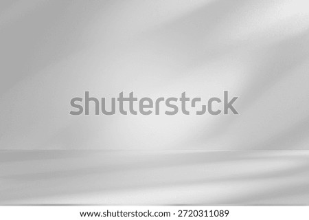Wall interior background, studio  and backdrops show products.with shadow from window color white and grey. background for text insertion and presentation product