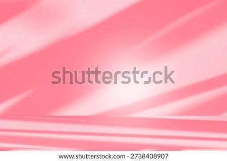 Wall interior background, studio  and backdrops show products.with shadow from window color pink background for text insertion and presentation product 