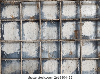 wall with iron net background texture 