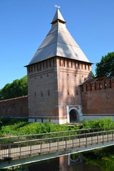 Wall And Kopytenskaya Tower Of The Kremlin (fortress). Smolensk City, Smolensk Oblast, Russia.
