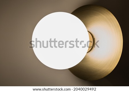 Wall light bulb globe illuminated