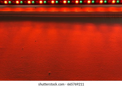 wall with lights