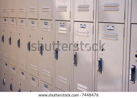 A wall of lockers.