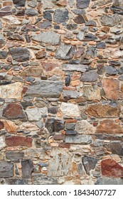 Wall Of Mixed Stones In The Old Town Of Colonia Del Sacramento, Uruguay, South America 