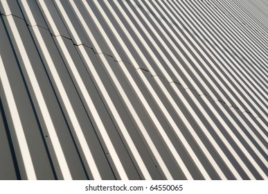 Wall modern buildings recoated metallic grooved sheet