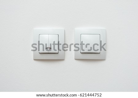 Wall mounted white light switch