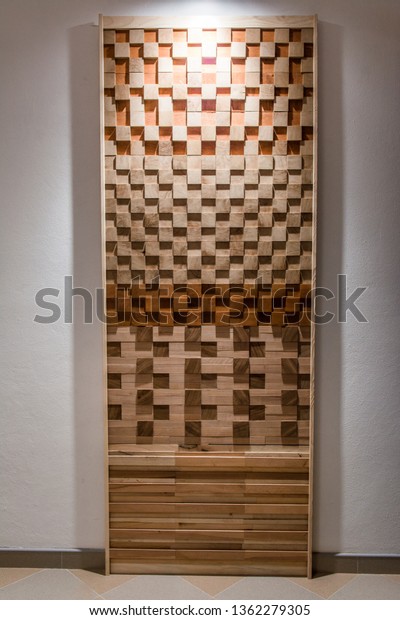Wall Mounted Wood Panel Textured Decor Stock Photo Edit Now