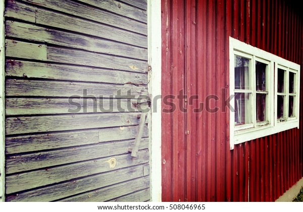 Wall Old Barn Red Shed Grey Stock Photo Edit Now 508046965