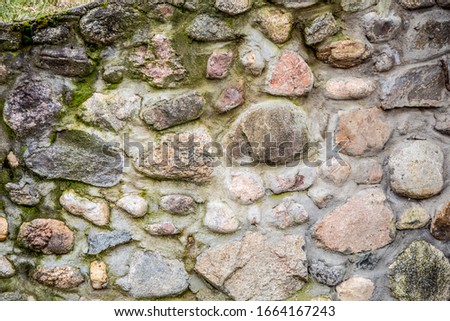 wall of old stone. landscape design. natural background