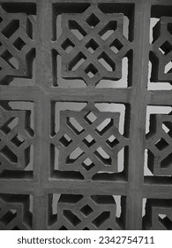 Wall with a pattern black and white