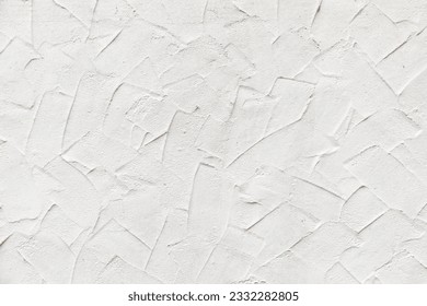 wall pattern in spatula technique painted white, Germany