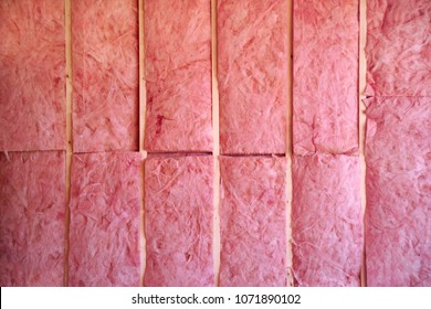 Wall Of Pink Insulation