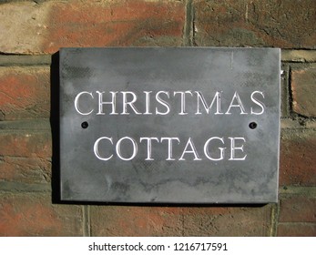 Wall Plaque Showing House Name: Christmas Cottage 