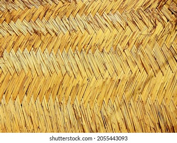 wall of pound house from palm leaves in Siby, Mali, West Africa