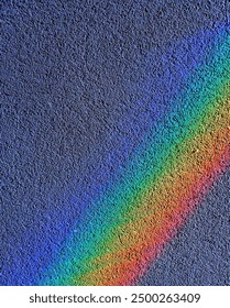 Wall and rainbow on window 