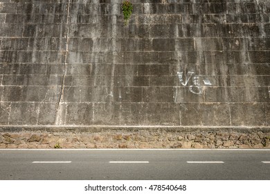 Wall and a road