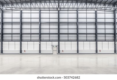 Wall Siding Of Huge Empty Warehouse