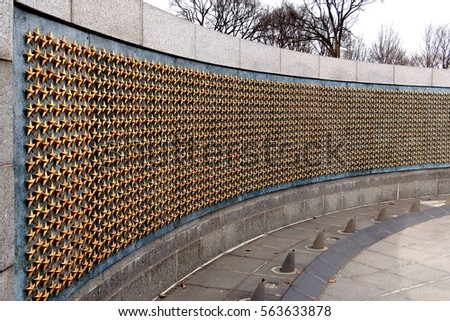 Wall of Stars World War II Memorial Washington DC National Mall