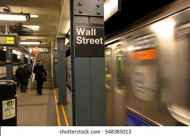 Wall Street Station, United States New York Subway.