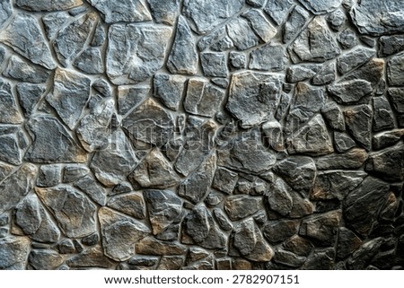 The wall surface, which is closed with granite, continuously arranged, beautiful with cement.