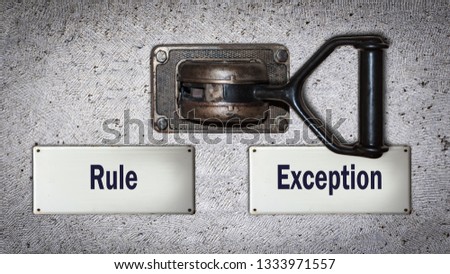 Wall Switch Exception versus Rule