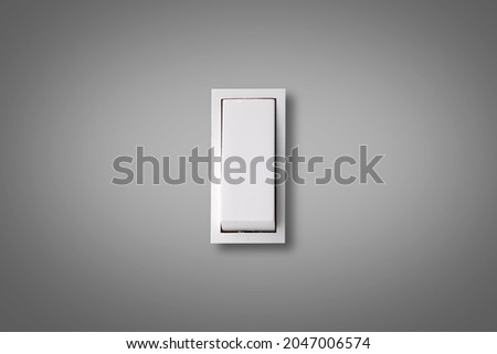 wall switch power electronic component socket different and modern realistic part | wall switch modular and plate in grey background
