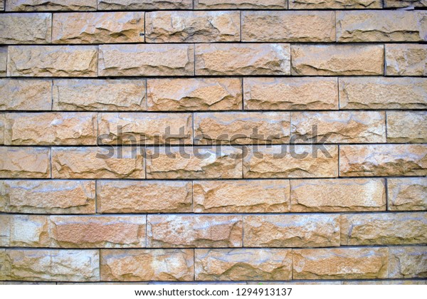 Wall Tiles Were Made Stone Yellow Stock Photo (Edit Now) 1294913137