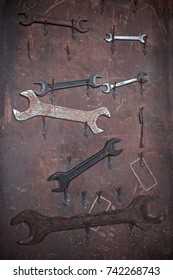 wall with tools