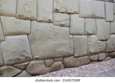 The wall of the twelve angle stone in the Hatun Rumiyoc street, Cusco, Peru. This perfect stonework is found in Inca sites as Machu Picchu, Sacsayhuaman