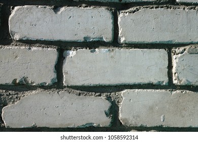 Wall of white brick. Wall texture background. Building of white brick.