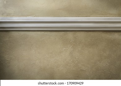 Wall with white molding