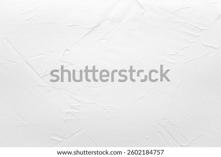 Wall with white plaster and putty as texture or background