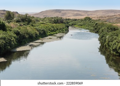 Walla Walla River Tributary Of The Columbia River In Eastern WA