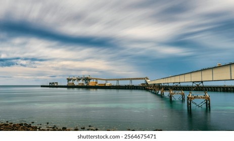 Wallaroo grain loading jetty, mostly export on boats around the world