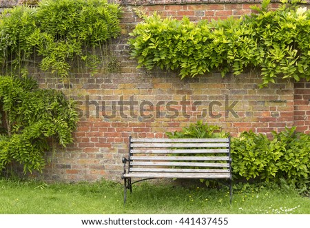 Similar – Image, Stock Photo Garden bench on a wooden fence