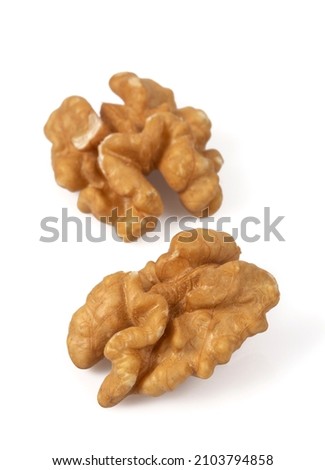 wallnuts isolated on white background