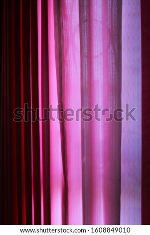 Similar – Pink Curtains Fenster